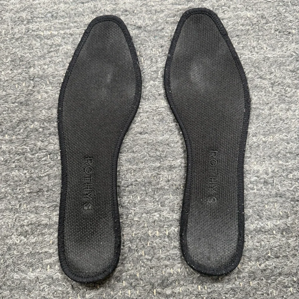 Rothy's The Square Mary Jane Flats Women 7 Black Knit Washable Twee Ballet